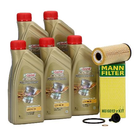 5L 5 Liter CASTROL EDGE Motoröl Öl BMW Longlife IV LL04 5W-30 + MANN Ölfilter HU6012ZKIT