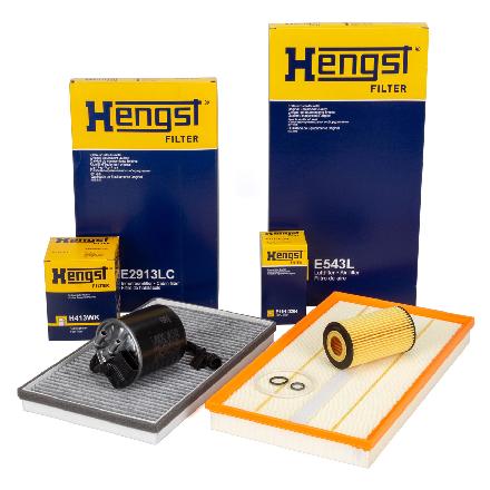 HENGST FILTER Filter, Innenraumluft E2913LC + Kraftstofffilter H413WK + Luftfilter E543L + Ölfilter E11H D204