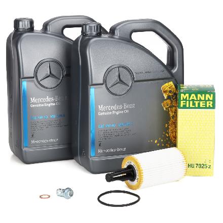 10L ORIGINAL 5W-40 MB 229.5 Motoröl MANN Ölfilter MERCEDES W204 W205 W212 W213 43AMG M276