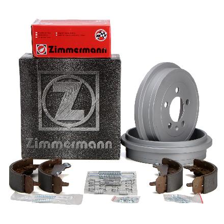 ZIMMERMANN Bremstrommeln + Bremsbacken VW Polo 9N 6R 6C Fox Fabia 1 Ibiza 3 hinten