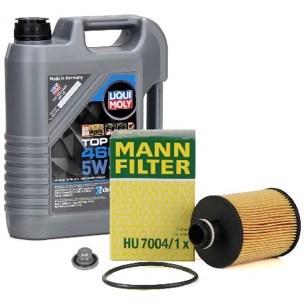 5L LIQUI MOLY Motoröl 5W30 dexos2 + MANN Ölfilter OPEL Astra J Corsa D Meriva B 1.3 CDTI