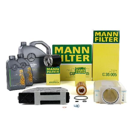 MANN Filterset 4-tlg + 7L ORIGINAL 5W30 Motoröl MERCEDES W204 C218 W212 X204 OM651