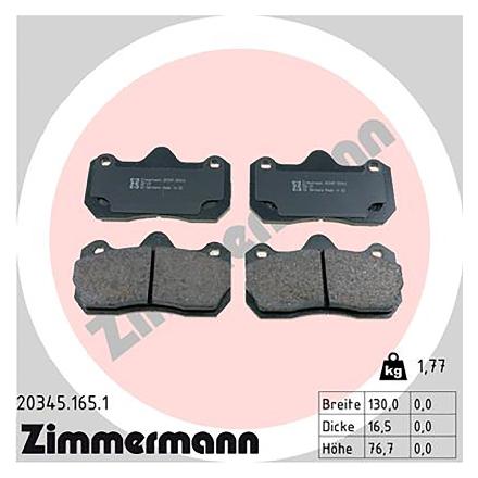 ZIMMERMANN Bremsscheibe 100.1240.20 + Bremsbelagsatz, Scheibenbremse 20345.165.1 Bild ZIMMERMANN Bremsscheibe 100.1240.20 + Bremsbelagsatz, Scheibenbremse 20345.165.1