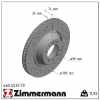 ZIMMERMANN Bremsscheibe 460.4537.70 + Bremsscheibe 460.4536.70 Bild ZIMMERMANN Bremsscheibe 460.4537.70 + Bremsscheibe 460.4536.70