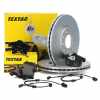 TEXTAR Bremsbelagsatz, Scheibenbremse 2383201 + Bremsscheibe 92091903 FEBI BILSTEIN Warnkontakt, Bremsbelagverschlei&szlig; 17489