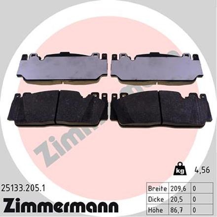 ZIMMERMANN Bremsbeläge + Wako BMW 5er F10 M5 6er F12 F13 M6 560/575/600 PS vorne Bild ZIMMERMANN Bremsbeläge + Wako BMW 5er F10 M5 6er F12 F13 M6 560/575/600 PS vorne