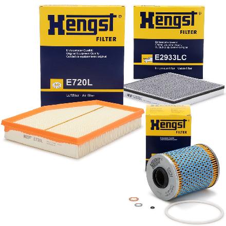 HENGST FILTER Luftfilter E720L + Ölfilter E82H D24 + Filter, Innenraumluft E2933LC Bild HENGST FILTER Luftfilter E720L + Ölfilter E82H D24 + Filter, Innenraumluft E2933LC