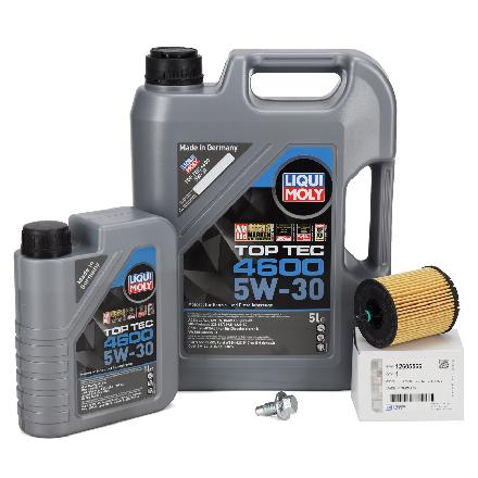 6L LIQUI MOLY TOP TEC 4600 5W-30 Motoröl + ORIGINAL GM Opel Ölfilter 12605566