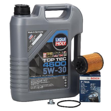 5L LIQUI MOLY TOP TEC 4600 5W30 Motoröl + BOSCH Ölfilter OPEL Astra Corsa Meriva 1.0-1.4