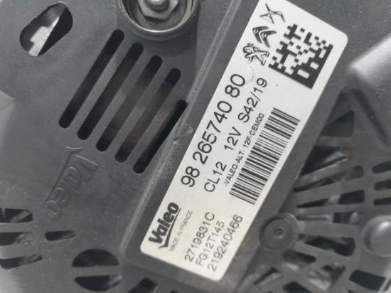 Lichtmaschine Peugeot 208 II UB, UP, UW, UJ 9826574080 Bild Lichtmaschine Peugeot 208 II UB, UP, UW, UJ 9826574080