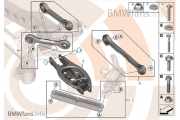 Querlenker links hinten oben BMW 1er E87 33322406292