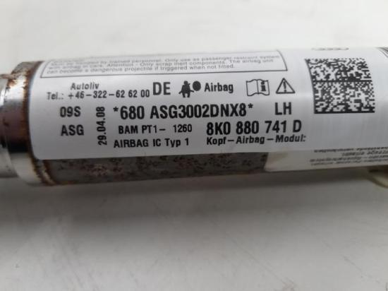 Airbag Dach links Audi A4 Avant 8K, B8 8K0880741 Bild Airbag Dach links Audi A4 Avant 8K, B8 8K0880741