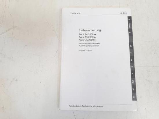 Bordbuch Audi A4 Avant 8K, B8 Bild Bordbuch Audi A4 Avant 8K, B8