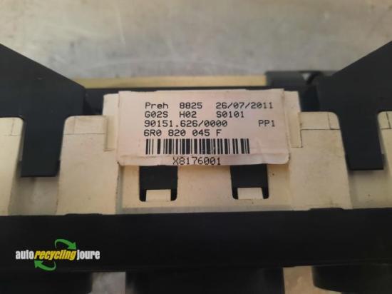 Heizungsbetätigung (Konsole) VW Polo V 6R, 6C 6R0820045F Bild Heizungsbetätigung (Konsole) VW Polo V 6R, 6C 6R0820045F