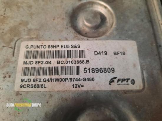 Steuergerät Motor Fiat Punto Evo 199 51896809 Bild Steuergerät Motor Fiat Punto Evo 199 51896809