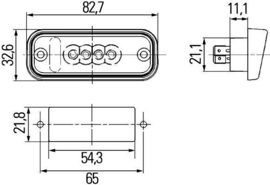 HELLA Kennzeichenleuchte LED Bild HELLA Kennzeichenleuchte LED