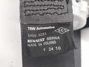 Sicherheitsgurt Links Hinten 8200683954 Renault Clio III (BR/CR) Schrägheck 1.2 16V 75 (D4F-740) 2010-08