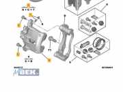 Bremszange links vorne Citroen C3 III SX 4400R6