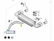 Endschalldämpfer Audi A1 8X 8XA253609J
