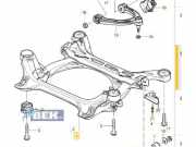 Vorderachsträger Porsche Cayenne 1 9PA 95534103019
