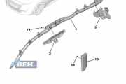 Airbag Dach rechts Peugeot 208 II UB, UP, UW, UJ 9827991580