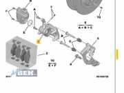 Bremszange rechts hinten Peugeot 3008 II MC, MR, MJ, M4 1608998980