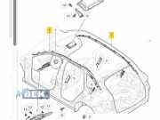 Airbag Dach links Porsche Cayenne 2 92A 95880306902