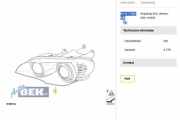 Hauptscheinwerfer rechts BMW X5 E70 1307329153