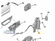 Klappenschlosszug Peugeot 3008 II MC, MR, MJ, M4 9810423480