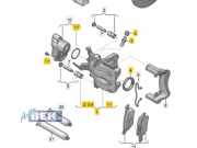 Bremszange rechts hinten VW Golf VIII CD 5WA615424