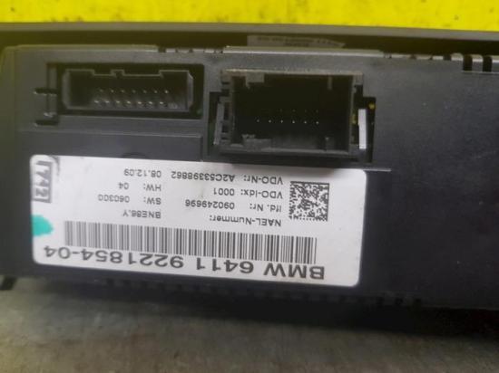 Heizungsbetätigung (Konsole) BMW 3er Cabriolet E93 6411922185404 Bild Heizungsbetätigung (Konsole) BMW 3er Cabriolet E93 6411922185404