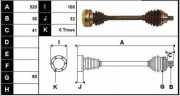 Antriebswelle Links Vorne 1K0407451CX Seat Altea (5P1) Großraumlimousine 1.9 TDI 105 (BJB)