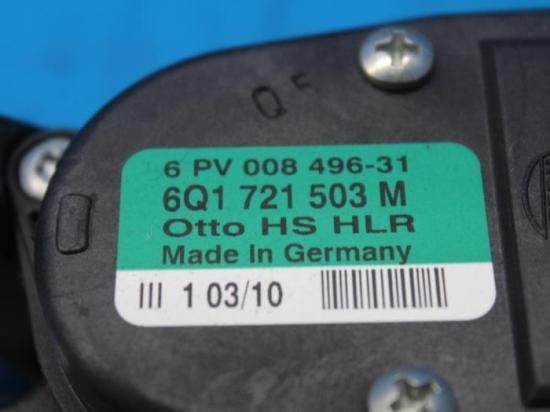 Fahrpedal Seat Ibiza IV SportCoupe 6J 6Q1721503M Bild Fahrpedal Seat Ibiza IV SportCoupe 6J 6Q1721503M