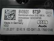 AUDI A3 8V 2018 DCYA Instrumente Tachometer 8V0920873P 38510KM
