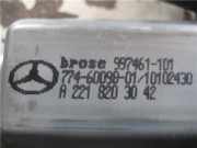 Fensterheber Elektr. Rechts Hinten A2218203042 Mercedes-Benz Clase S (BM 221) Lim. (06.2005->) 3.0 S 350 BlueTec L (221.126) [3,0 Ltr. - 190 kW CDI 2012