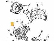 Lagerbock für Motoraufhängung Citroen C4 Coupe L 9636583980
