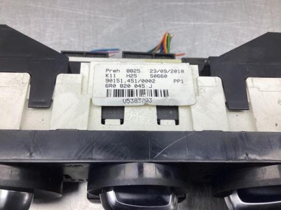 Heizungsbetätigung (Konsole) VW Polo V 6R, 6C 6R0820045J Bild Heizungsbetätigung (Konsole) VW Polo V 6R, 6C 6R0820045J