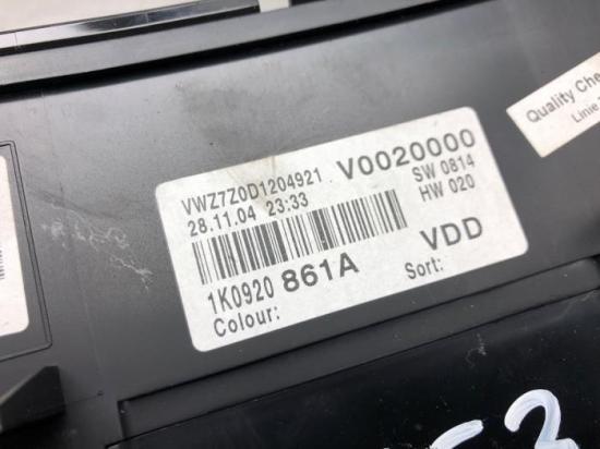 Drehzahlmesser VW Golf V 1K 1K0920861A Bild Drehzahlmesser VW Golf V 1K 1K0920861A