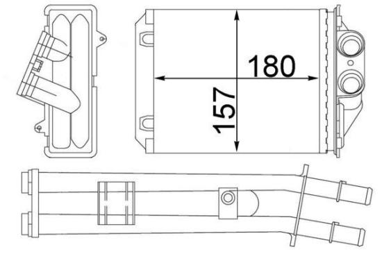 Wärmetauscher, Innenraumheizung Bild Wärmetauscher, Innenraumheizung