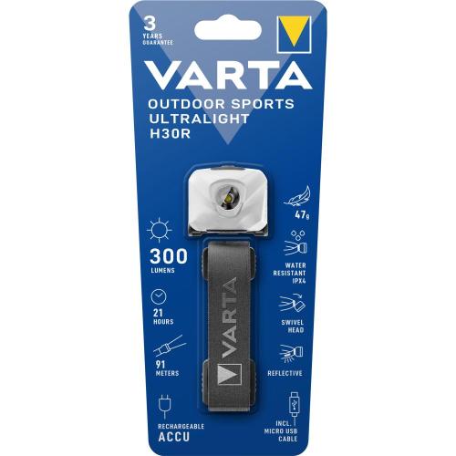 VARTA Outdoor Sports Ultralight H30R mit Akku, weiß Bild VARTA Outdoor Sports Ultralight H30R mit Akku, weiß