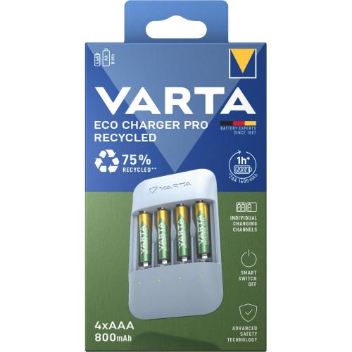 VARTA Eco Charger Pro Recycled 4x AAA 800 mAh Box Bild VARTA Eco Charger Pro Recycled 4x AAA 800 mAh Box