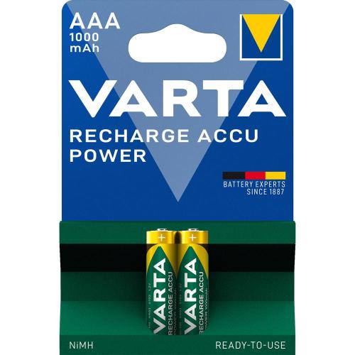 VARTA Recharge Accu Power AAA 1000 mAh Blister 2 Bild VARTA Recharge Accu Power AAA 1000 mAh Blister 2