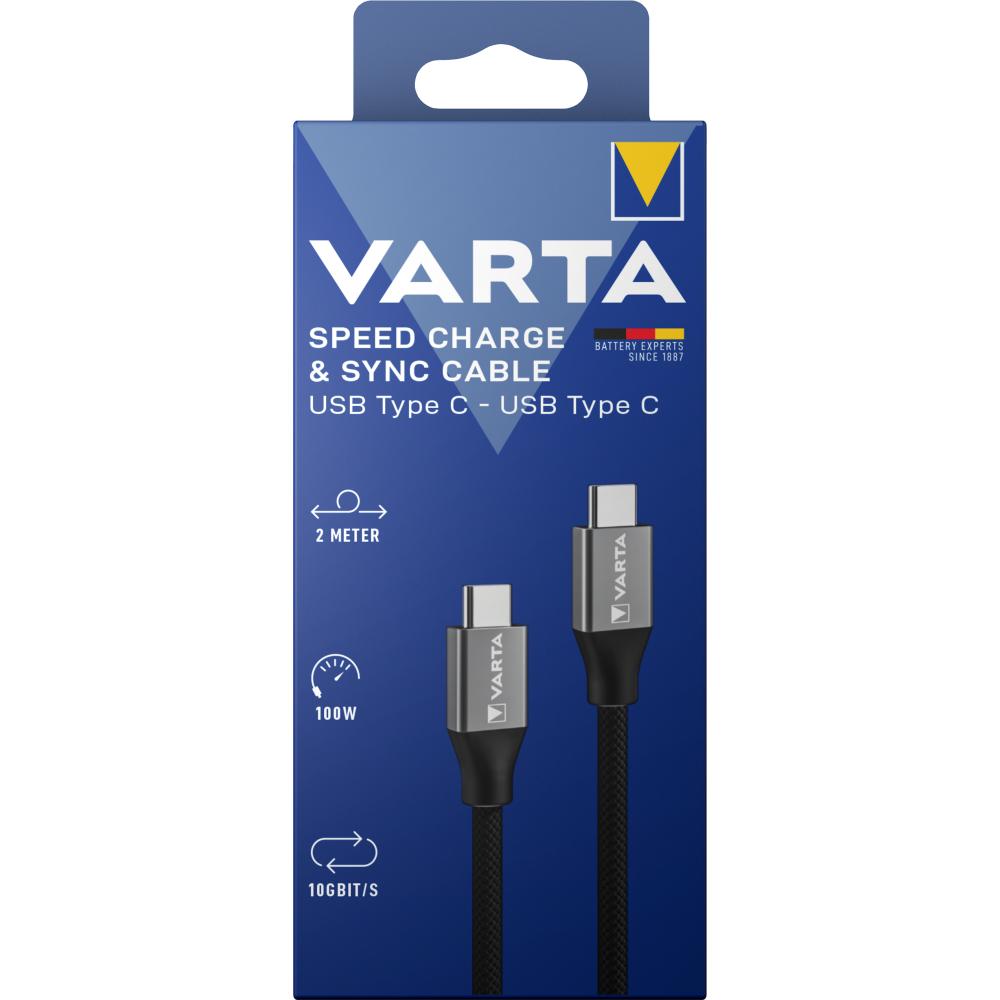 VARTA Speed Charge & Sync Kabel USB Type C auf USB Type C Box
