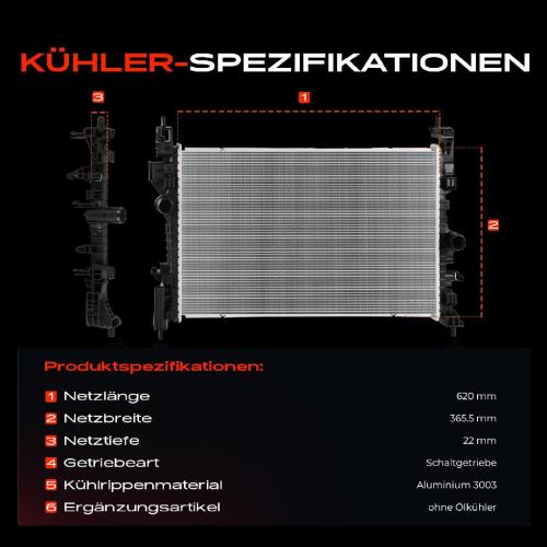 Frankberg 1x Kühler Wasserkühler Motorkühler für Opel Adam M13 Corsa E X15 1.4L 2014-2019 Bild Frankberg 1x Kühler Wasserkühler Motorkühler für Opel Adam M13 Corsa E X15 1.4L 2014-2019