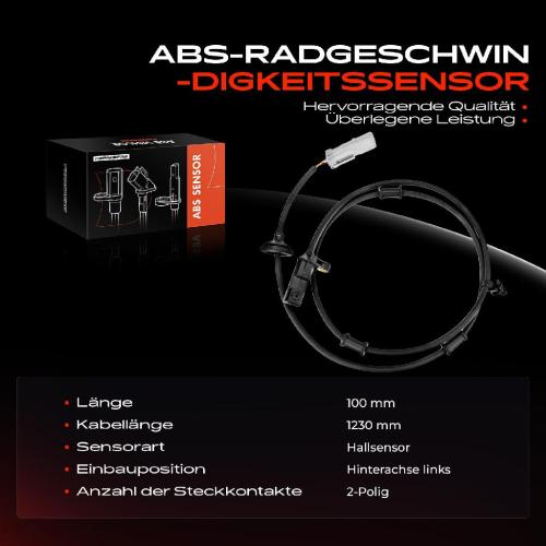 1x ABS Sensor Hinterachse links für Jeep Grand Cherokee II WG WJ 2.7L 3.1L 4.0L 4.7L 1999-2004 Bild 1x ABS Sensor Hinterachse links für Jeep Grand Cherokee II WG WJ 2.7L 3.1L 4.0L 4.7L 1999-2004