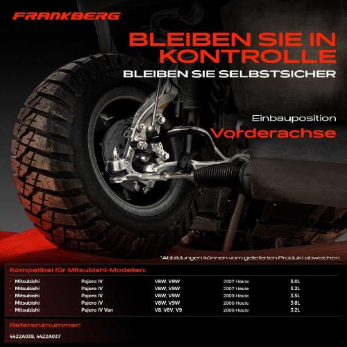 2x Spurstangenkopf Vorderachse für Mitsubishi Pajero IV V8W V9W Pajero IV Van V8 V8V V9 3.0L Bj ab 2006 Bild 2x Spurstangenkopf Vorderachse für Mitsubishi Pajero IV V8W V9W Pajero IV Van V8 V8V V9 3.0L Bj ab 2006