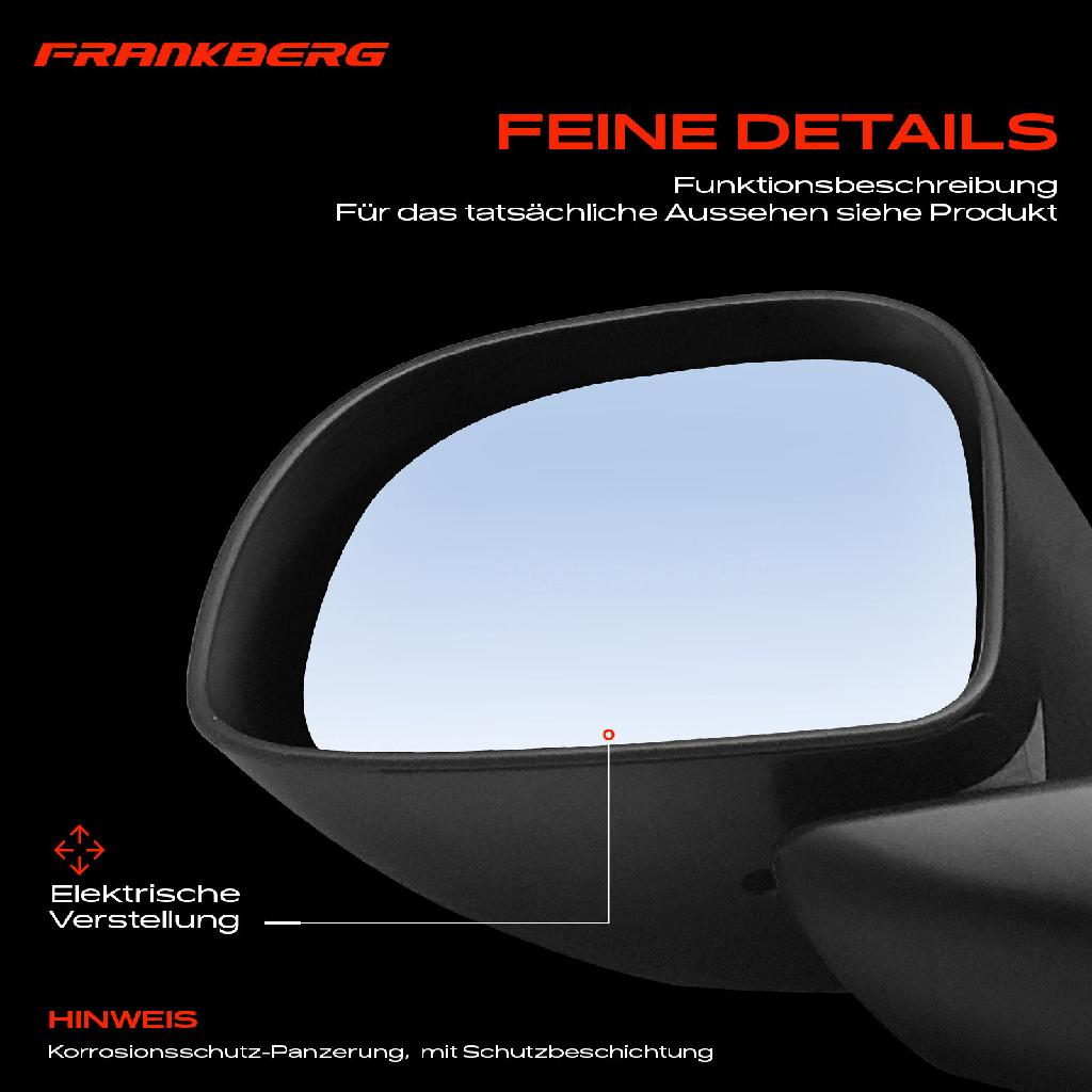 1x Außenspiegel Links für Fiat Panda 312 319 Panda Van 312 519 Bj ab 2012