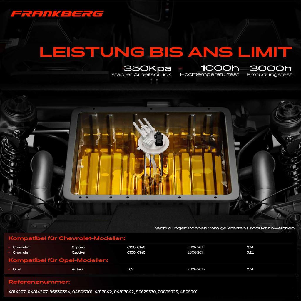 1x Kraftstoffpumpe für Chevrolet Captiva C100 C140 Opel Antara L07 2.4L 3.2L 2006-2015