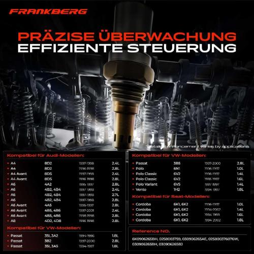 Frankberg 1x Lambdasonde Regelsonde Vor Katalysator für VW Golf III Cabriolet Variant Polo Classic Passat Variant Bild Frankberg 1x Lambdasonde Regelsonde Vor Katalysator für VW Golf III Cabriolet Variant Polo Classic Passat Variant