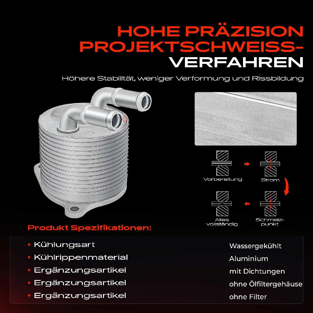 1x Ölkühler Motoröl für BMW 2 Active/Gran Tourer F45 F46 218d X1 F48 X2 F39